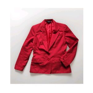 VTG DALTON Sport Women's 6/Small Cherry Red Fitted 2-Button Lightweight Blazer